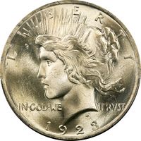 1923 Peace Dollar ($1) Photo 3