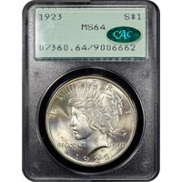 1923 Peace Dollar ($1) Rattler Obverse Slab Image