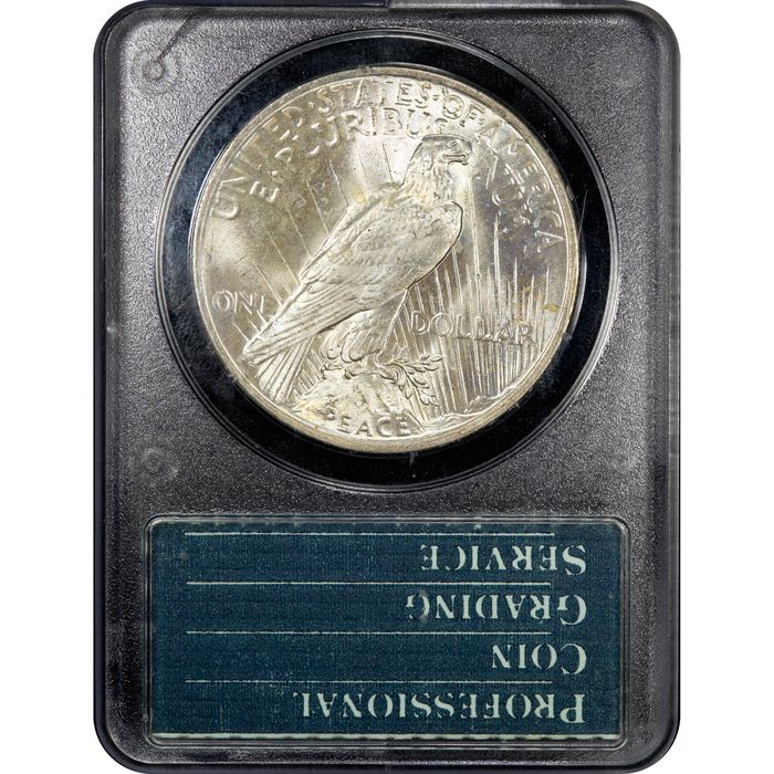 1923 Peace Dollar ($1) Rattler Reverse Slab Image