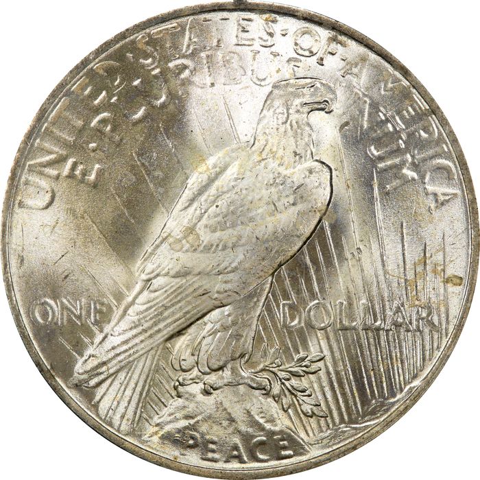 1923 Peace Dollar ($1) Rattler Reverse Image