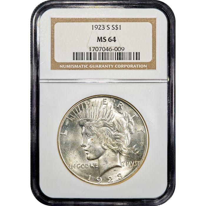 1923-S Peace Dollar ($1) Obverse Slab Image