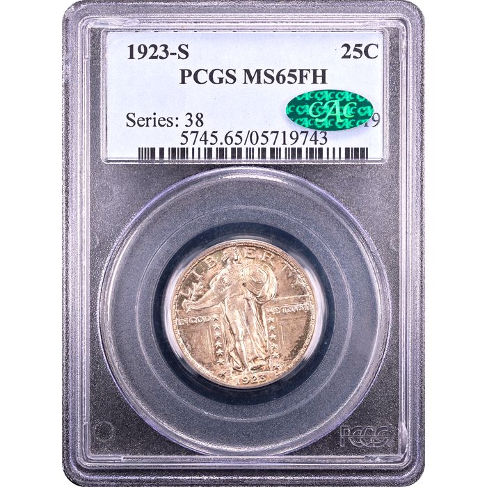 1923-S Standing Liberty Quarter (25c) Obverse Slab Image