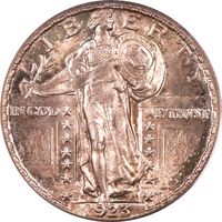 1923-S Standing Liberty Quarter (25c) Obverse Image