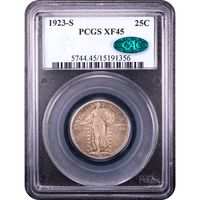 1923-S Standing Liberty Quarter (25c) Obverse Slab Image