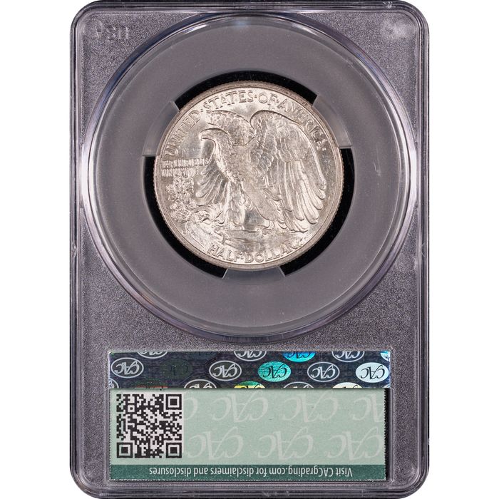 1923-S Walking Liberty Half (50c) Reverse Slab Image