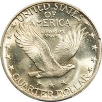 1923 Standing Liberty Quarter (25c) Reverse Image