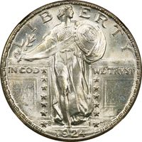 1924-D Standing Liberty Quarter (25c) Photo 3