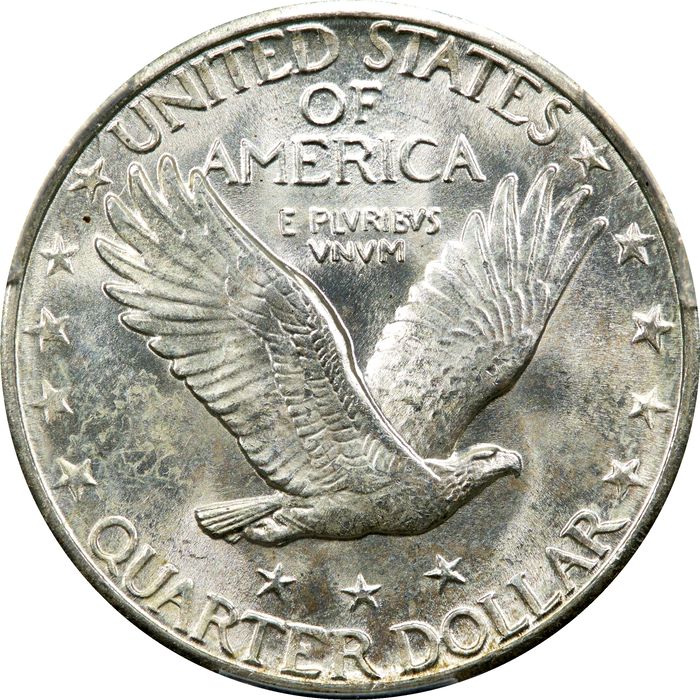 1924-D Standing Liberty Quarter (25c) Reverse Image