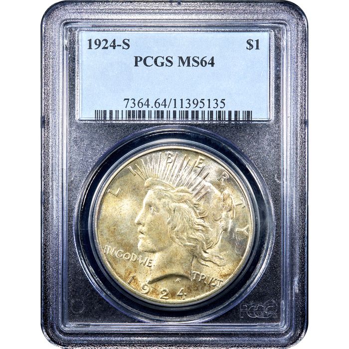 1924-S Peace Dollar ($1) Obverse Slab Image