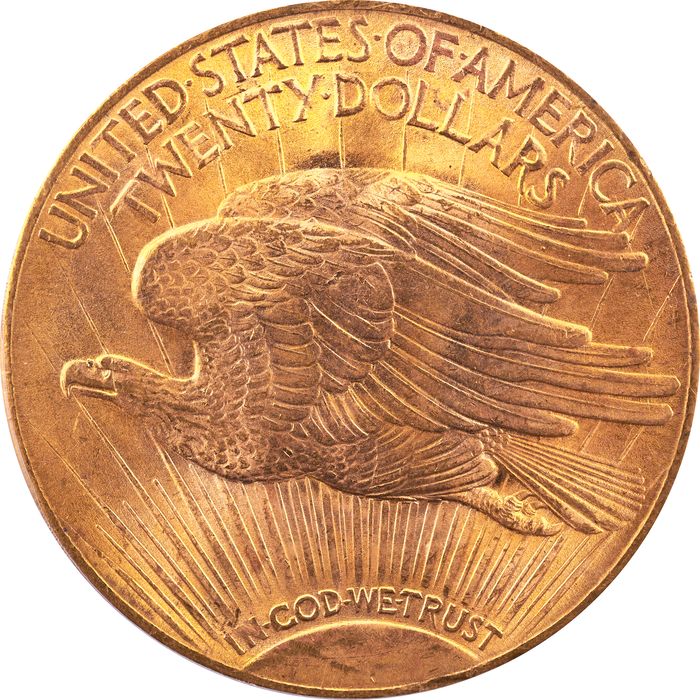 1924 Saint-Gaudens Gold Double Eagle ($20) Reverse Image