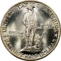 1925 Lexington Commemorative Half Dollar (50c) Photo 3