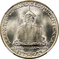 1925 Lexington Commemorative Half Dollar (50c) Photo 4