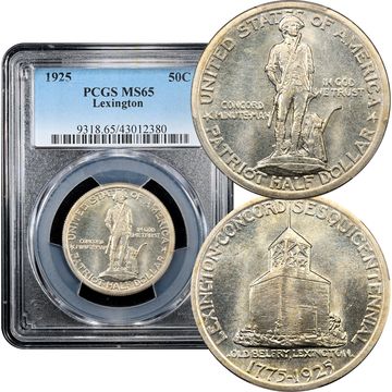 1925 Lexington Commemorative Half Dollar (50c) Composite Image