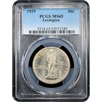 1925 Lexington Commemorative Half Dollar (50c) Obverse Slab Image