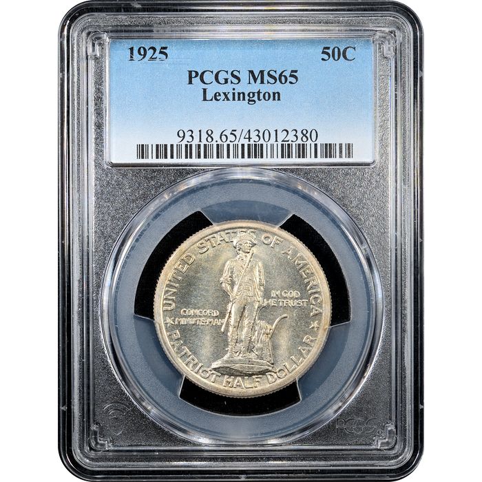 1925 Lexington Commemorative Half Dollar (50c) Obverse Slab Image