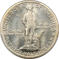 1925 Lexington Commemorative Half Dollar (50c) Obverse Image