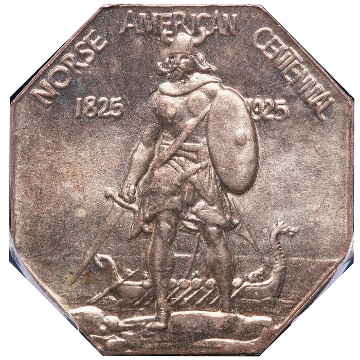 1925 Norse American Commemorative Medal (Thick) Obverse Image
