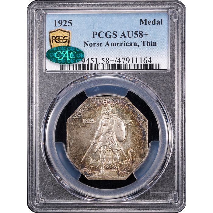 1925 Norse American Commemorative Medal (Thin) Obverse Slab Image