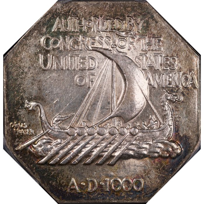 1925 Norse American Commemorative Medal (Thin) Reverse Image