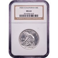 1925-S California Commemorative Half Dollar (50c) Obverse Slab Image