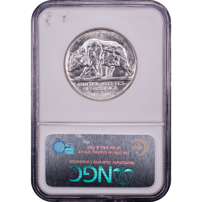 1925-S California Commemorative Half Dollar (50c) Reverse Slab Image