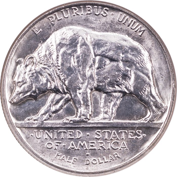 1925-S California Commemorative Half Dollar (50c) Reverse Image