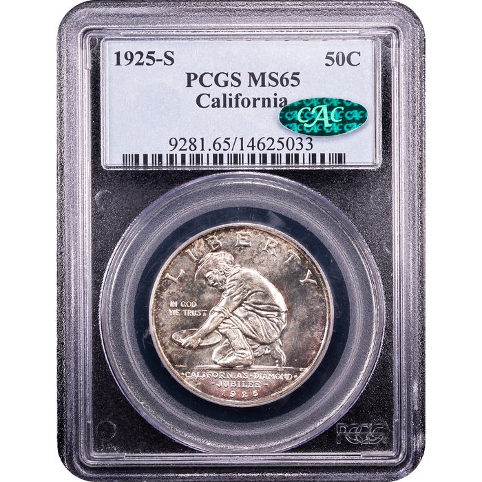 1925-S California Commemorative Half Dollar (50c) Obverse Slab Image