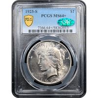 1925-S Peace Dollar ($1) Obverse Slab Image