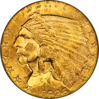 1926 Indian Gold Quarter Eagle ($2.50) OGH Photo 3