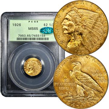 1926 Indian Gold Quarter Eagle ($2.50) OGH Composite Image