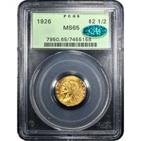 1926 Indian Gold Quarter Eagle ($2.50) OGH Obverse Image