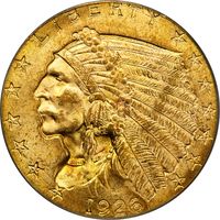 1926 Indian Gold Quarter Eagle ($2.50) OGH Photo 3