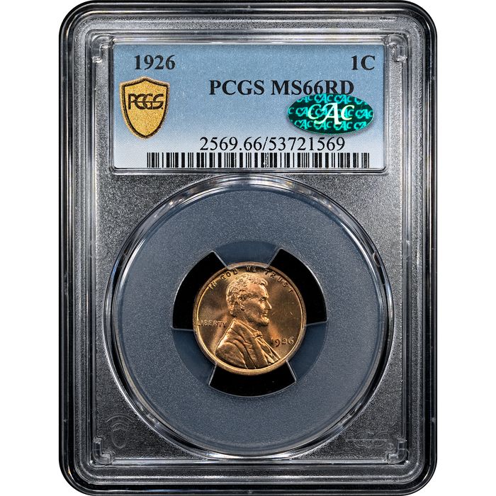 1926 Lincoln Cent (1c) Obverse Slab Image