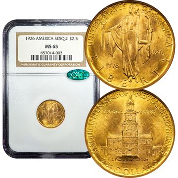 1926 Sesquicentennial Commem Gold Quarter Eagle ($2.50) Composite Image