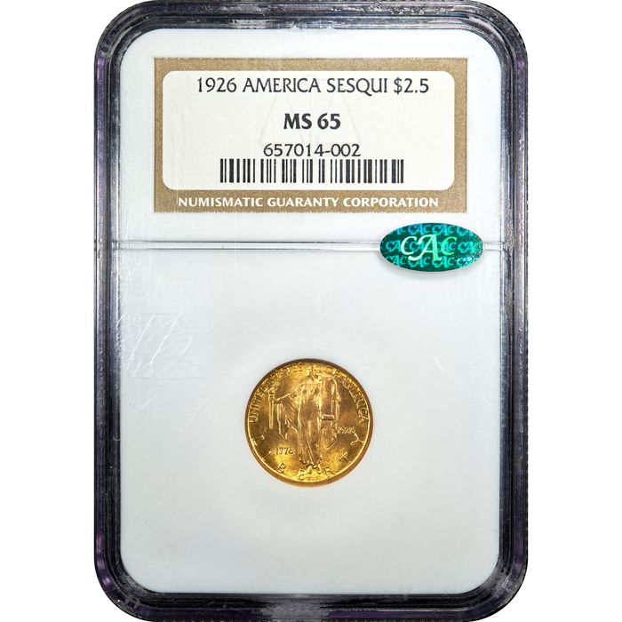 1926 Sesquicentennial Commem Gold Quarter Eagle ($2.50) Obverse Image