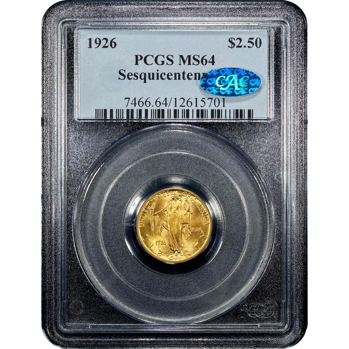 1926 Sesquicentennial Commemorative Gold Quarter Eagle ($2.50) Obverse Image