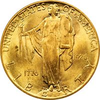 1926 Sesquicentennial Commemorative Gold Quarter Eagle ($2.50) Photo 3