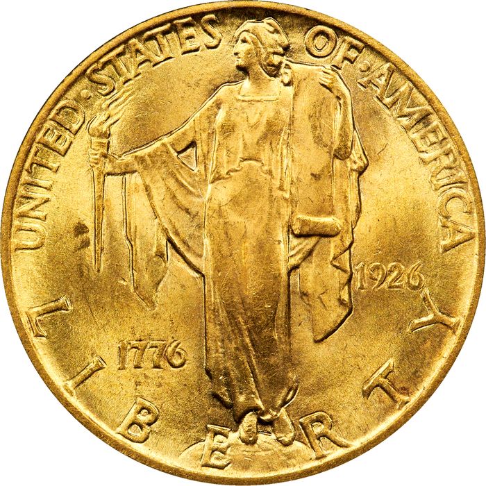 1926 Sesquicentennial Commemorative Gold Quarter Eagle ($2.50) Photo 3