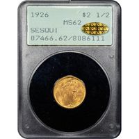 1926 Sesquicentennial Commemorative Gold Quarter Eagle ($2.50) Rattler Obverse Slab Image