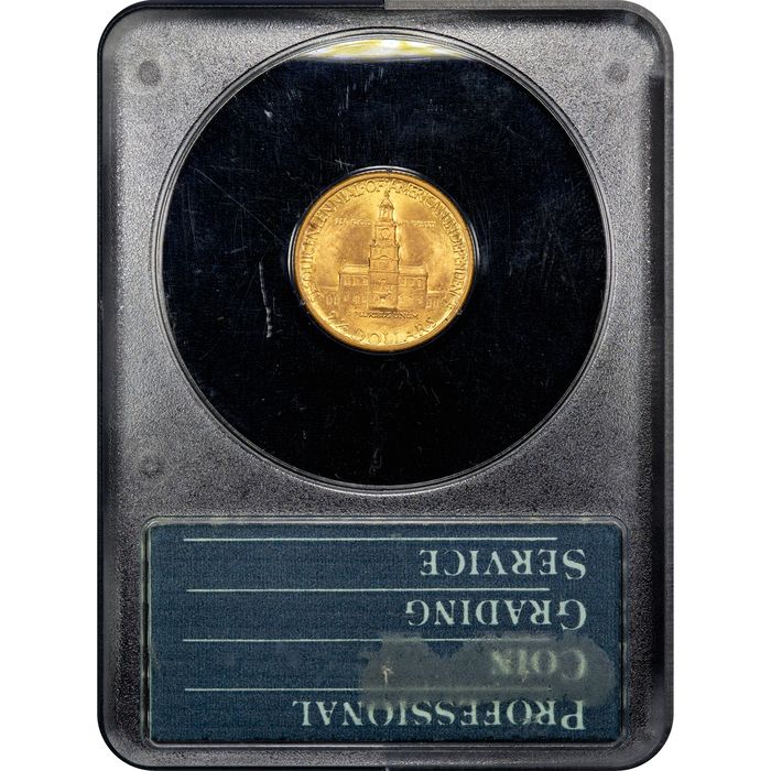 1926 Sesquicentennial Commemorative Gold Quarter Eagle ($2.50) Rattler Reverse Slab Image