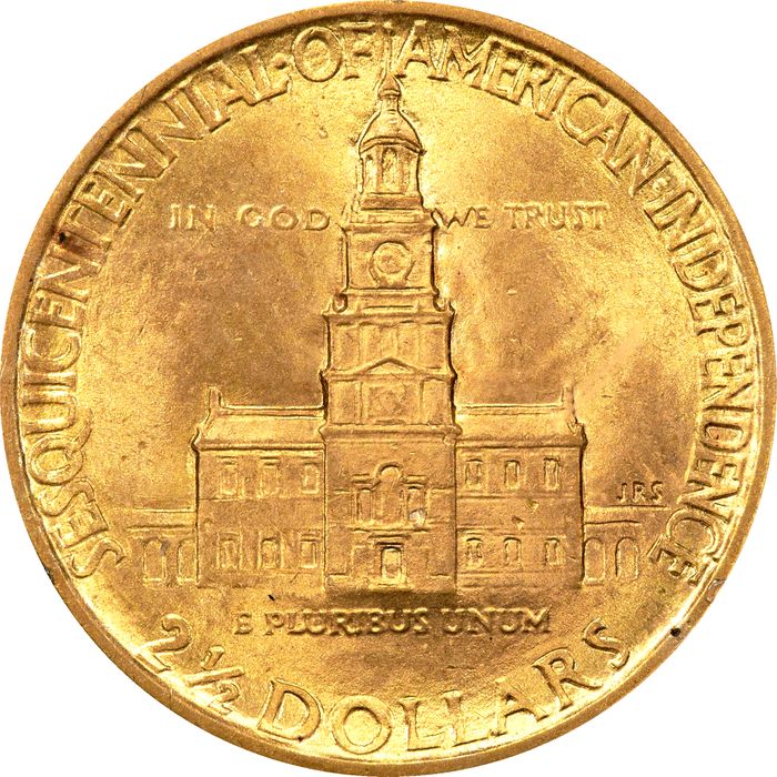 1926 Sesquicentennial Commemorative Gold Quarter Eagle ($2.50) Rattler Reverse Image