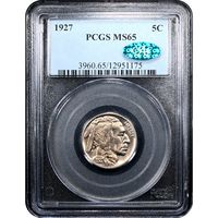 1927 Buffalo Nickel (5c) Obverse Slab Image