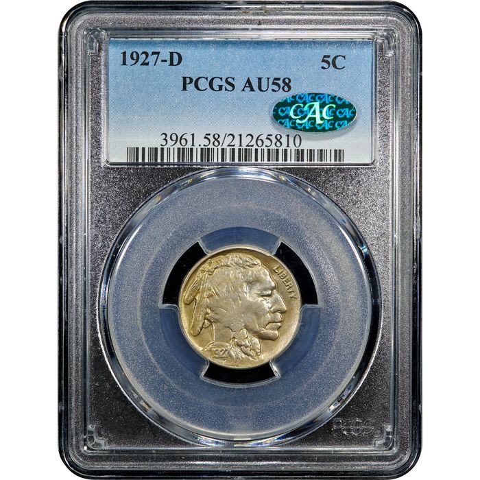 1927-D Buffalo Nickel (5c) Obverse Slab Image