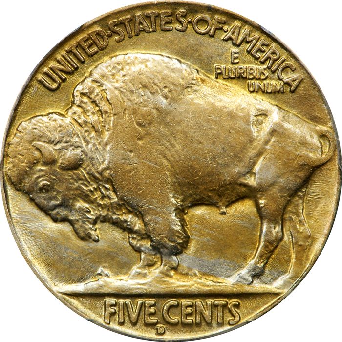 1927-D Buffalo Nickel (5c) Reverse Image