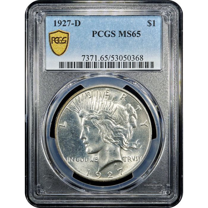 1927-D Peace Dollar ($1) Obverse Slab Image