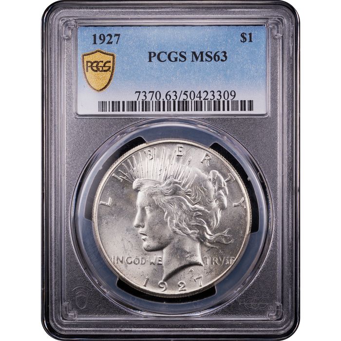 1927 Peace Dollar ($1) Obverse Slab Image
