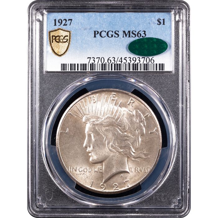 1927 Peace Dollar ($1) Obverse Slab Image