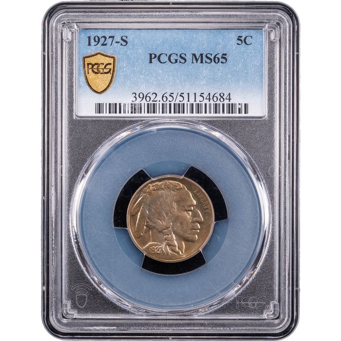 1927-S Buffalo Nickel (5c) Obverse Slab Image
