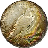 1927-S Peace Dollar ($1) Rainbow Toner Photo 4