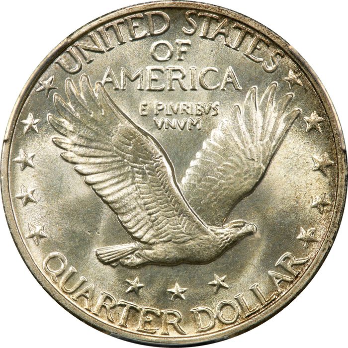 1927 Standing Liberty Quarter (25c) Reverse Image